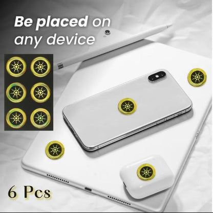 Anti-Radiation Quantum Shield Stickers - 6PCS EMF 5G Protection Pack for Mobile and Laptop Devices - 5G Shield round EMR Protection Stickers