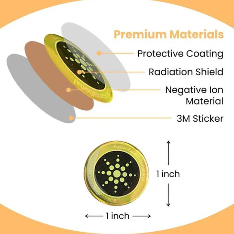 Anti-Radiation Quantum Shield Stickers - 6PCS EMF 5G Protection Pack for Mobile and Laptop Devices - 5G Shield round EMR Protection Stickers